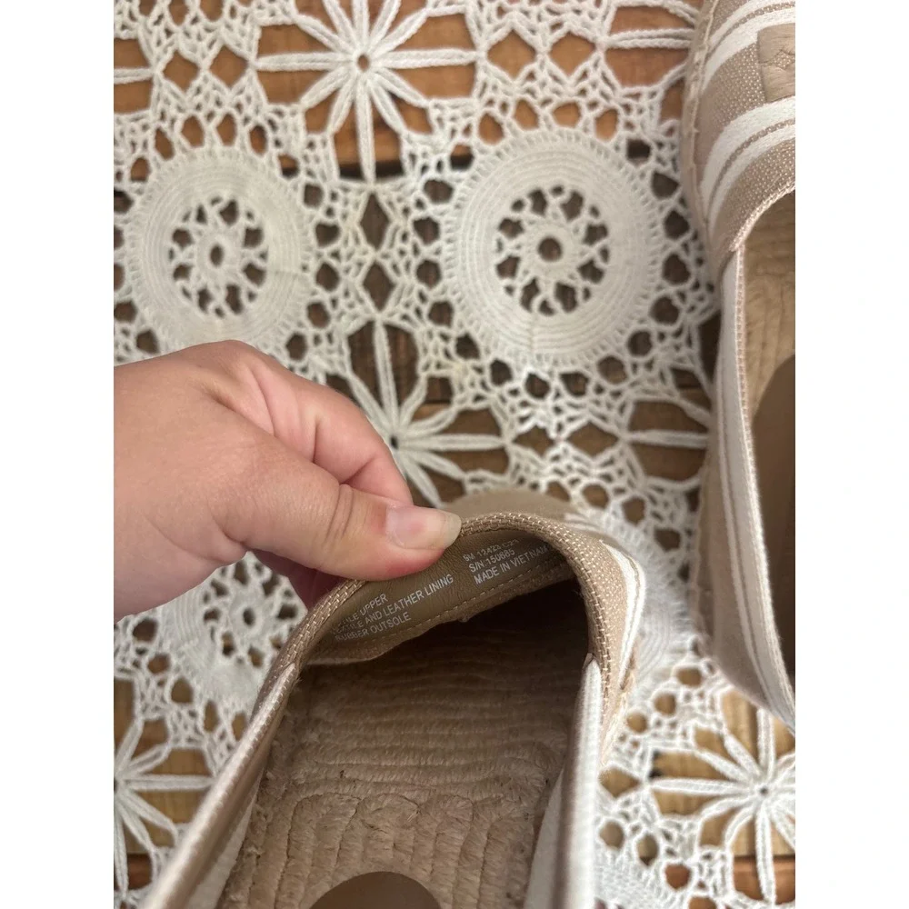 Tory Burch Espadrilles Logo Canvas Slip On‎ Loafers Casual Shoes